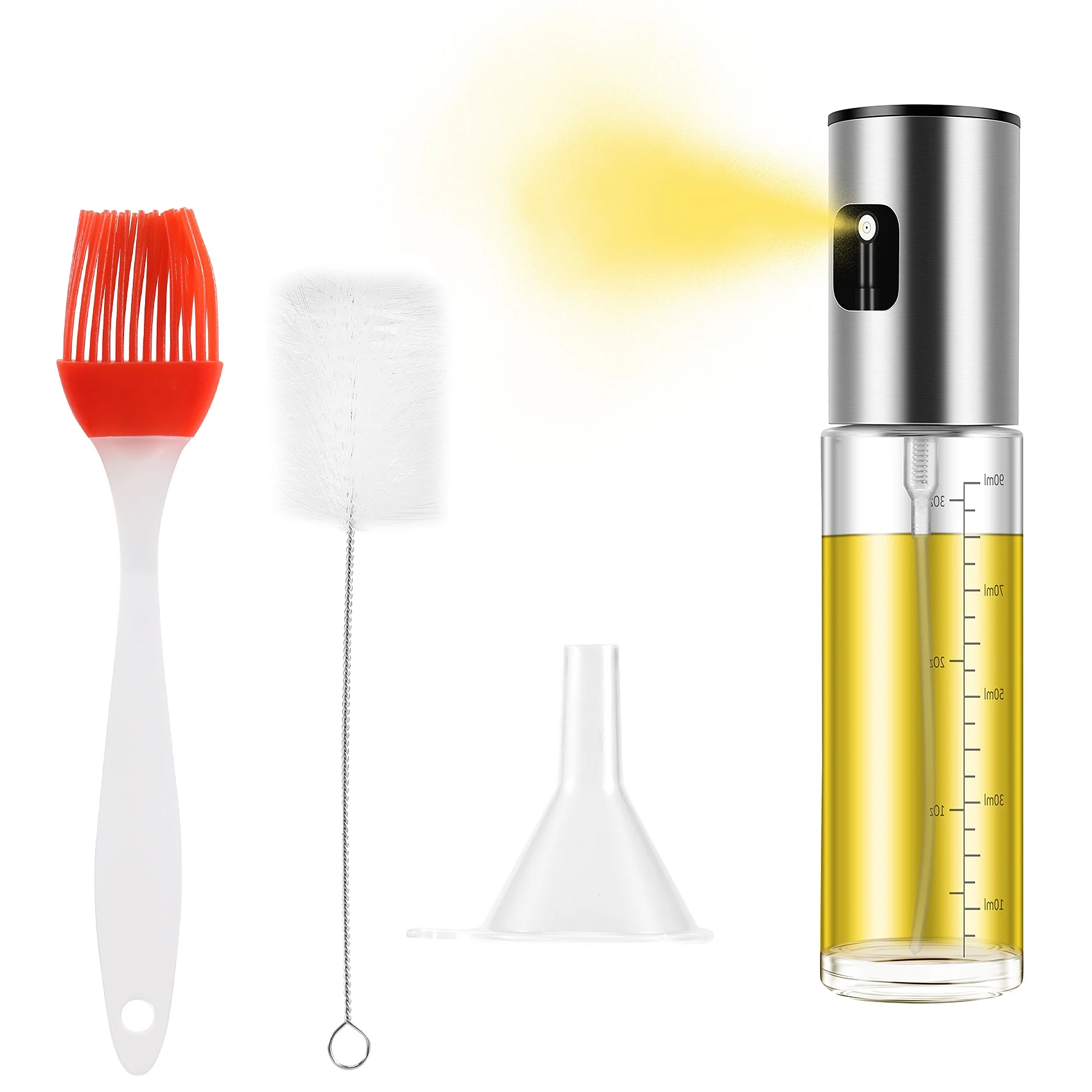 2 قطعة زجاجة زيت من نوع الصحافة للطبخ زجاجة رذاذ مستر الزيت لمقلاة الهواء بخاخ زيت الطبخ