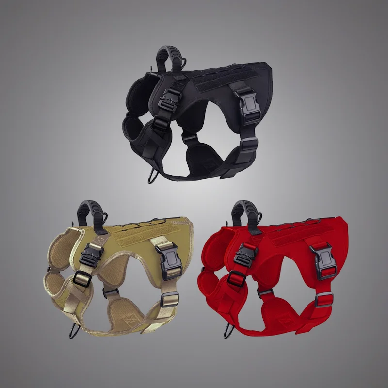 

Tactical Dog Harness No Pull Vest For Large Dogs With Metal Cobra Buckle Adjustable Heavy Duty Design For Training And Walking