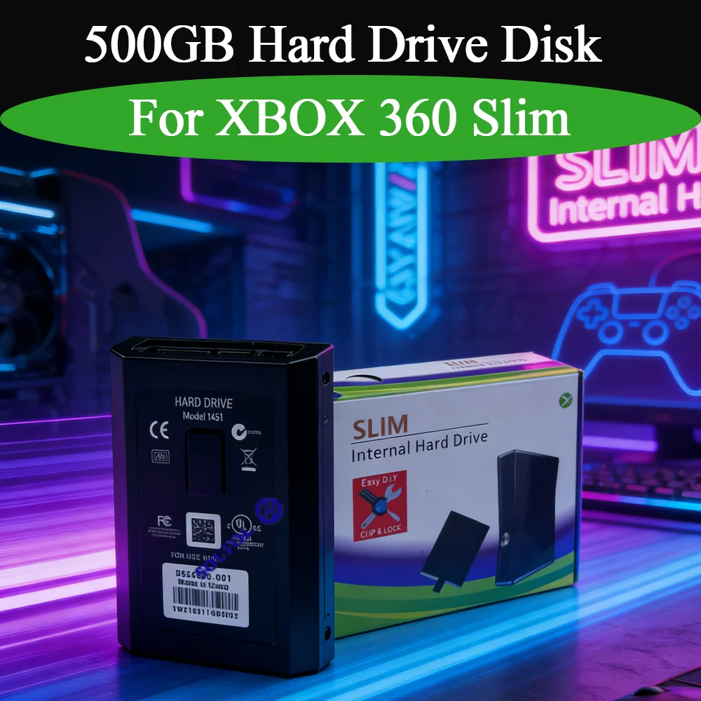 

Новый внутренний жесткий диск на 500 ГБ для Xbox 360 Slim, портативный внутренний жесткий диск для Xbox 360 Slim, игровой аксессуар.