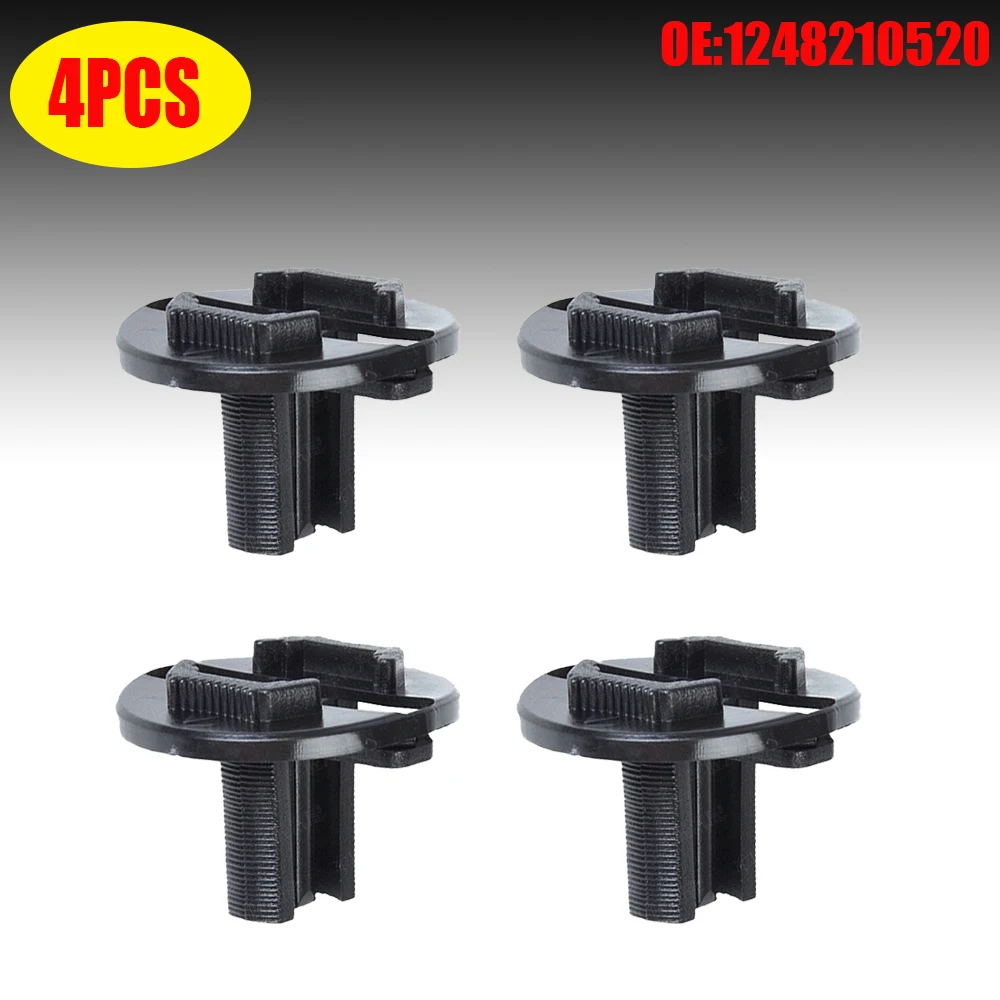 4pcs Black Fastener High Reliability Plastic Stable Characteristics For W124 300CE E420 Fastener Clips Headlight