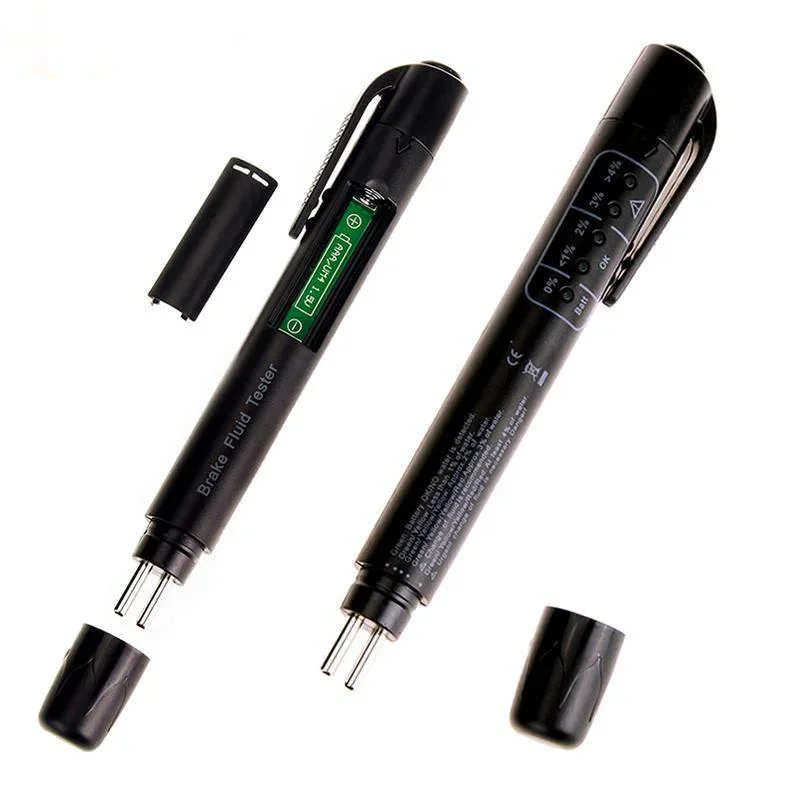 Penna per test dell'olio dei freni Fuid dei freni automobilistici Tester del liquido dei freni del veicolo Test della qualità dell'olio con strumenti di test del display a LED del liquido