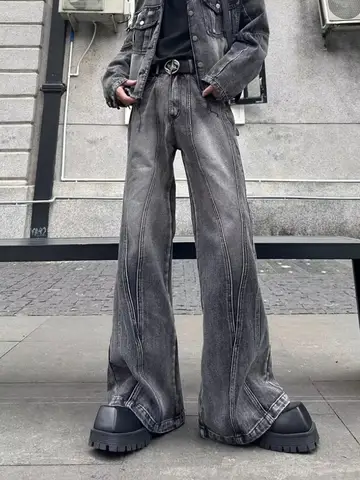 パンツ EVISU wide straight denim pants y2k Evisu jeans y2k-AliExpress