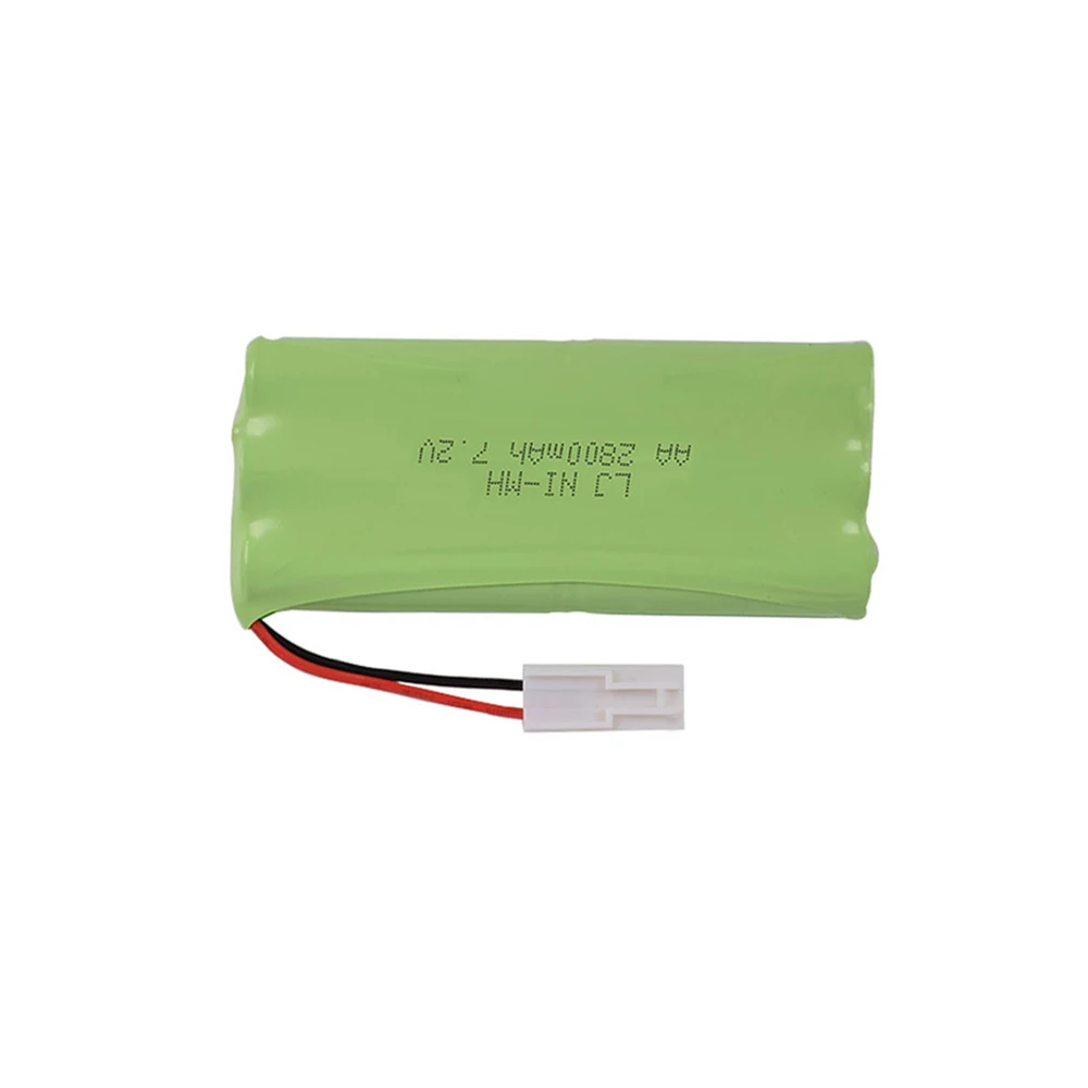 充電式nimhバッテリー,aa,ni-mh,hモデル,電気玩具,rcカーロボット,jst,sm,EL-2Pプラグ,7.2v,2800mah