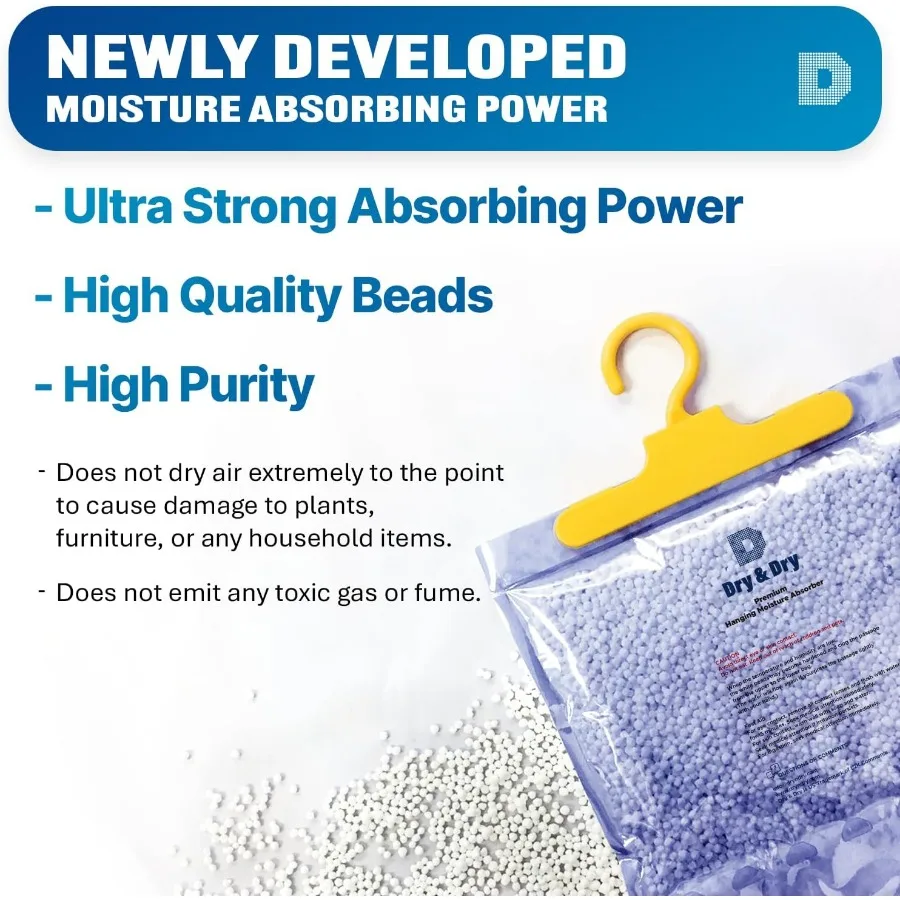 46 Packs [Net 14 Oz/Pack] Moisture Absorbers for Home Basement Bedroom - Small Dehumidifiers for Humidity Control in Damp Areas