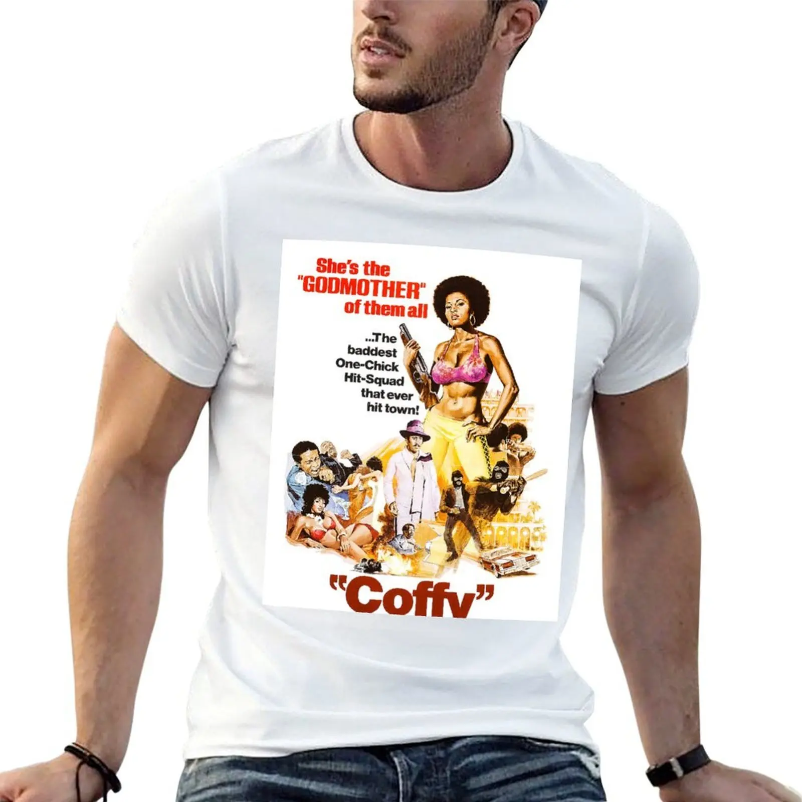 Camiseta Coffy - Pam Grier, camiseta para hombre, camisetas de algodón para hombre, camiseta de algodón para hombre, camiseta de diseñador