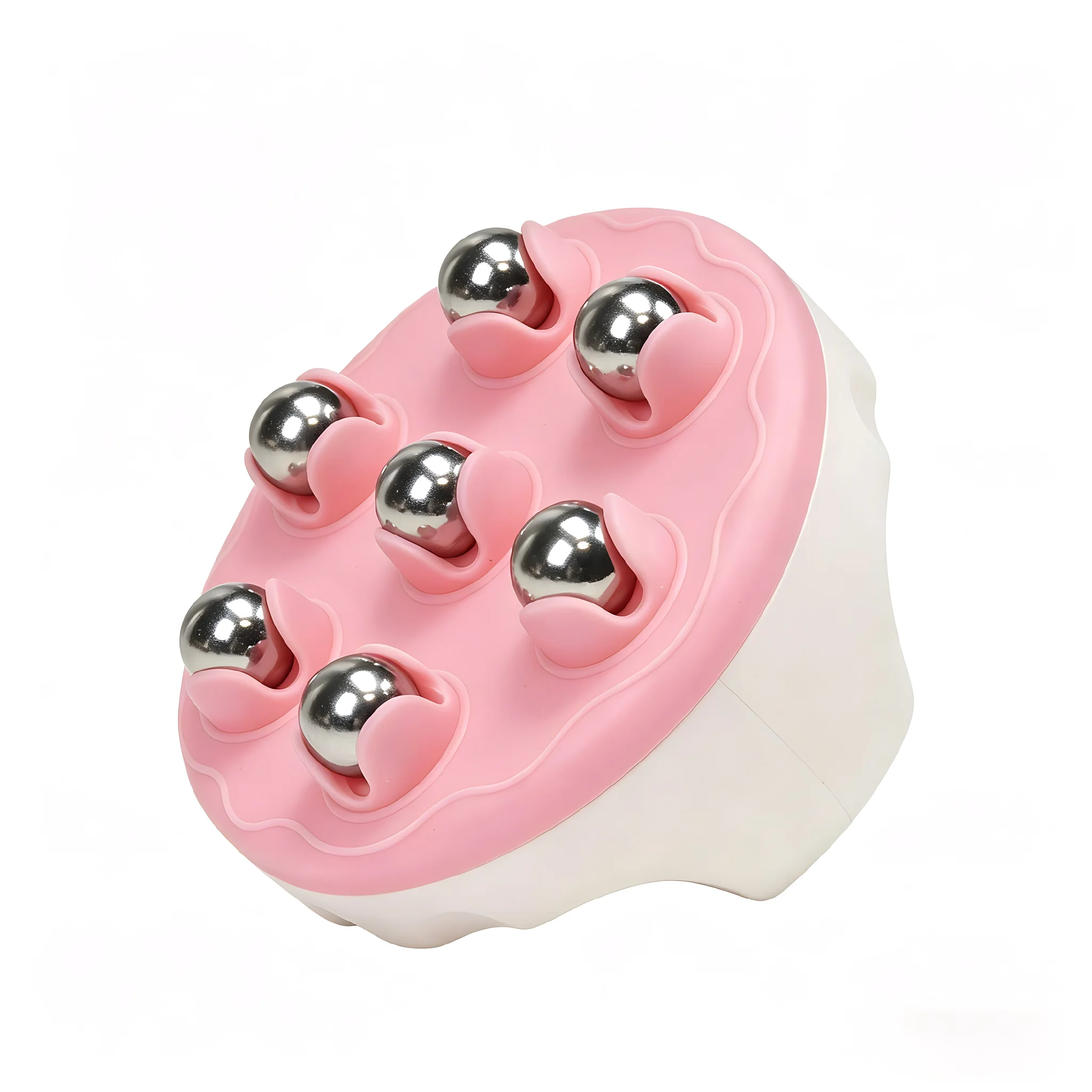 

7 Ball Magnetic Massager Roller 360° Rotating Steel Beads Manual Massage Tool for Body Muscle Relaxation Neck Back Leg Care