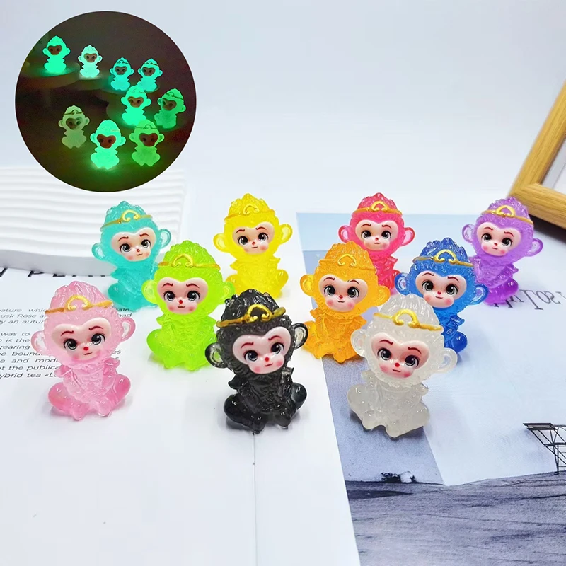 Luminous 3D Monkey King Sun Wukong DIY Jewelry Accessories Small Gift Car Pendant