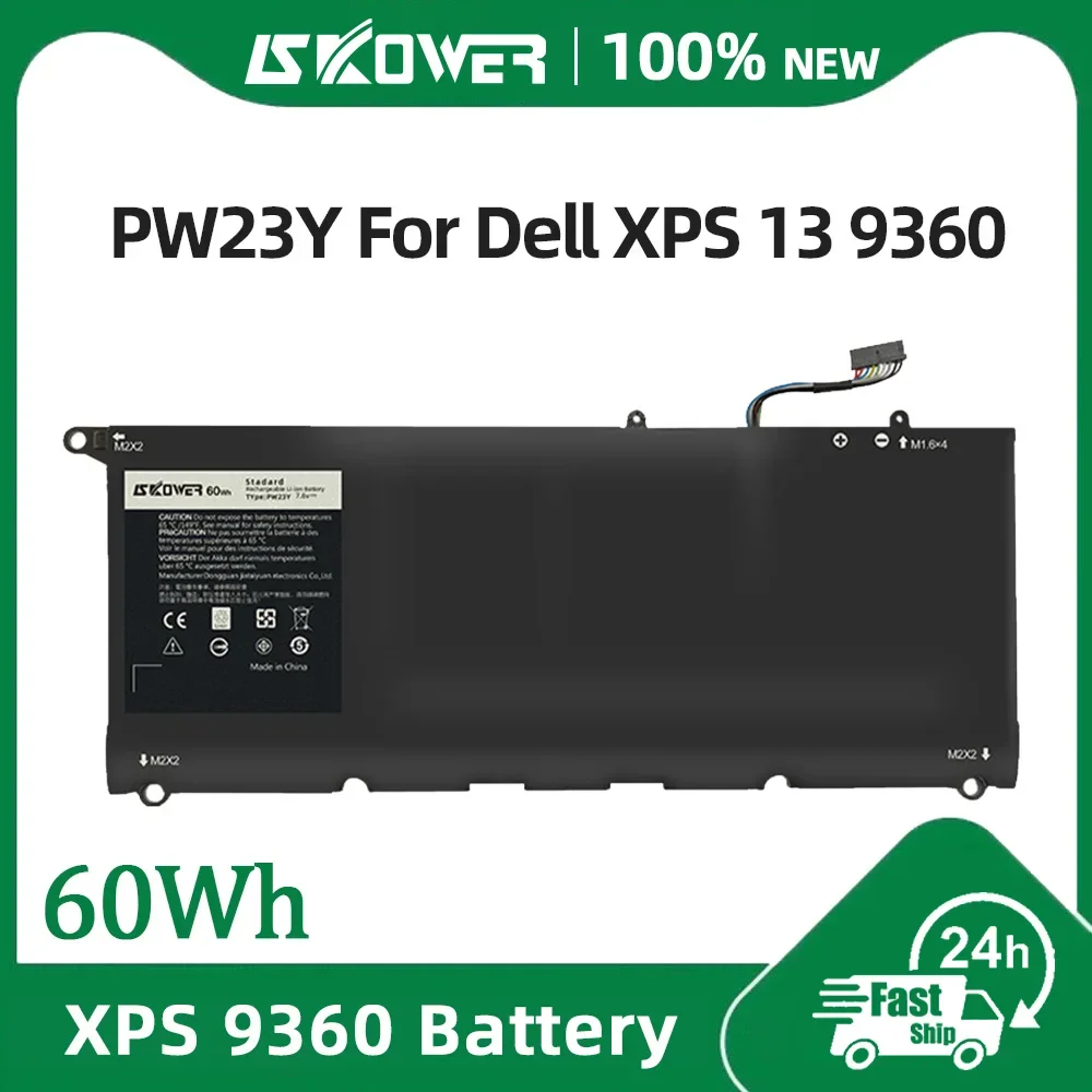 

SKOWER High Performance 60Wh PW23Y Laptop Battery For DELL XPS 13 9360 Series RNP72 TP1GT P54G