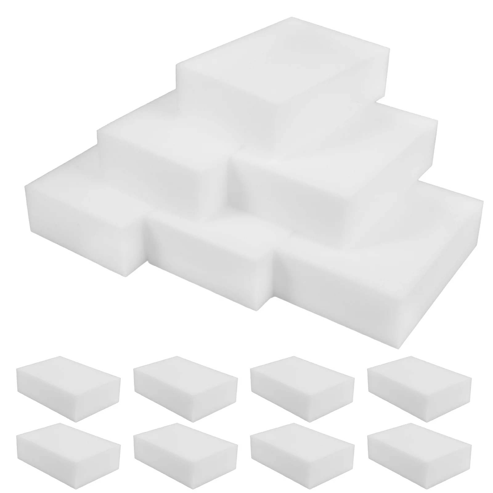 

40Pcs Soft Eraser 10x7cm White Cleaning Sponges for Kitchen Dishes Stain Removal Scrubbing Foam Pads Household
