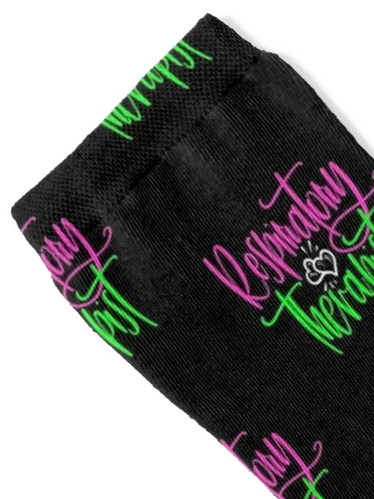 Respiratory Therapist - Pink Green Socks Soccer custom designer brand Men's Socks Luxury Women's