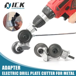 Elektrikli matkap plaka kesici Metal levha adaptörü araçları eki yumruk aracı keskin makas kiti kesme çelik alaşım plastik ICK