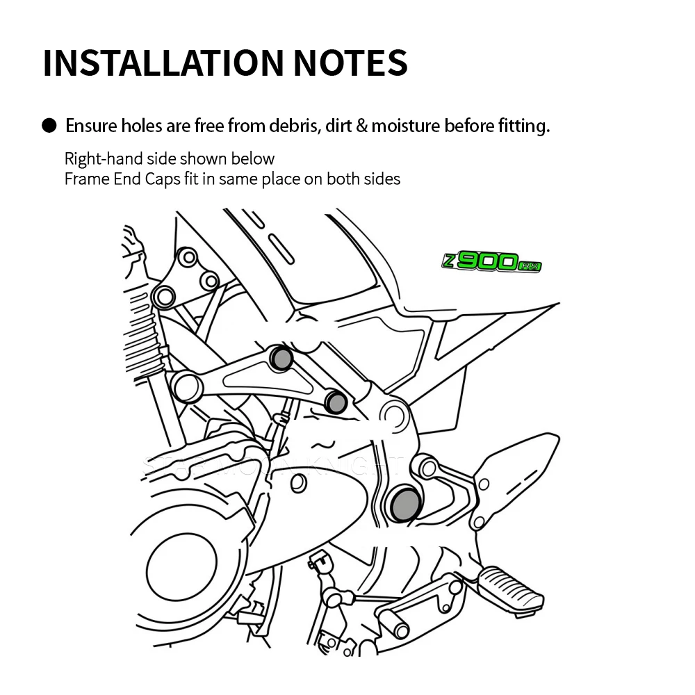 Z900RS Motorcycle For Kawasaki Z 900 RS SE Cafe 2017 - 2022 Accessories Frame Hole Cover Caps Plug Decorative Frame Cap Set