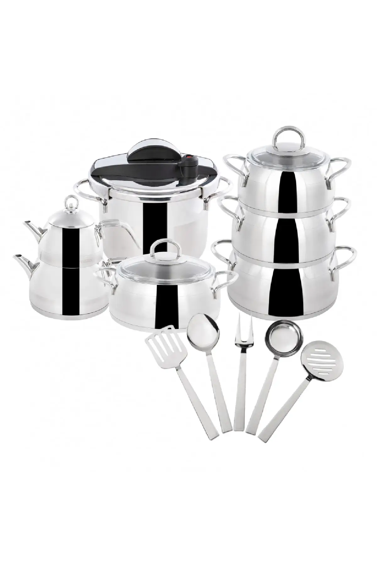 DOLBOVI Aragon induction based 18 pieces dowry Set Cookware Set