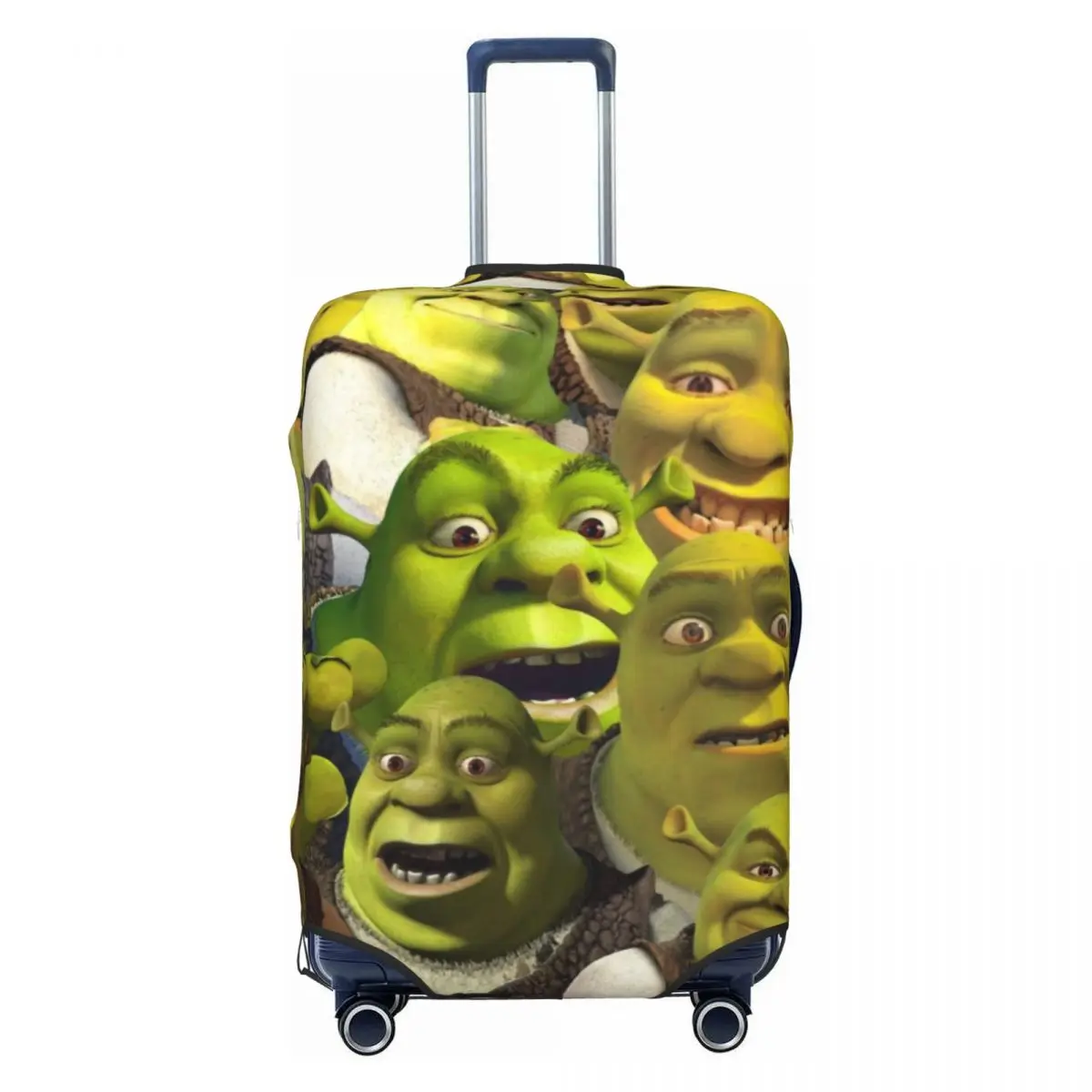 

Custom Cute Anime Movie Shreks Head Collage Luggage Cover Protector Elastic Travel Suitcase Covers