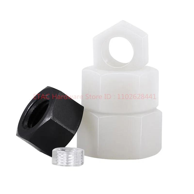 GB6170 M2 M2.5 M3 M4 M5 M6 M8 M10 M12 M14 M16 M18 M20 Plastic Nylon Hex Hexagon Nut Metric Thread Nut for Screw