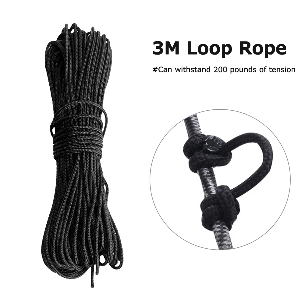 Portable Compound Bow D-ring Rope 3m Compound Bow D Ring Release String Wear-resistant for Archery Training Accessories