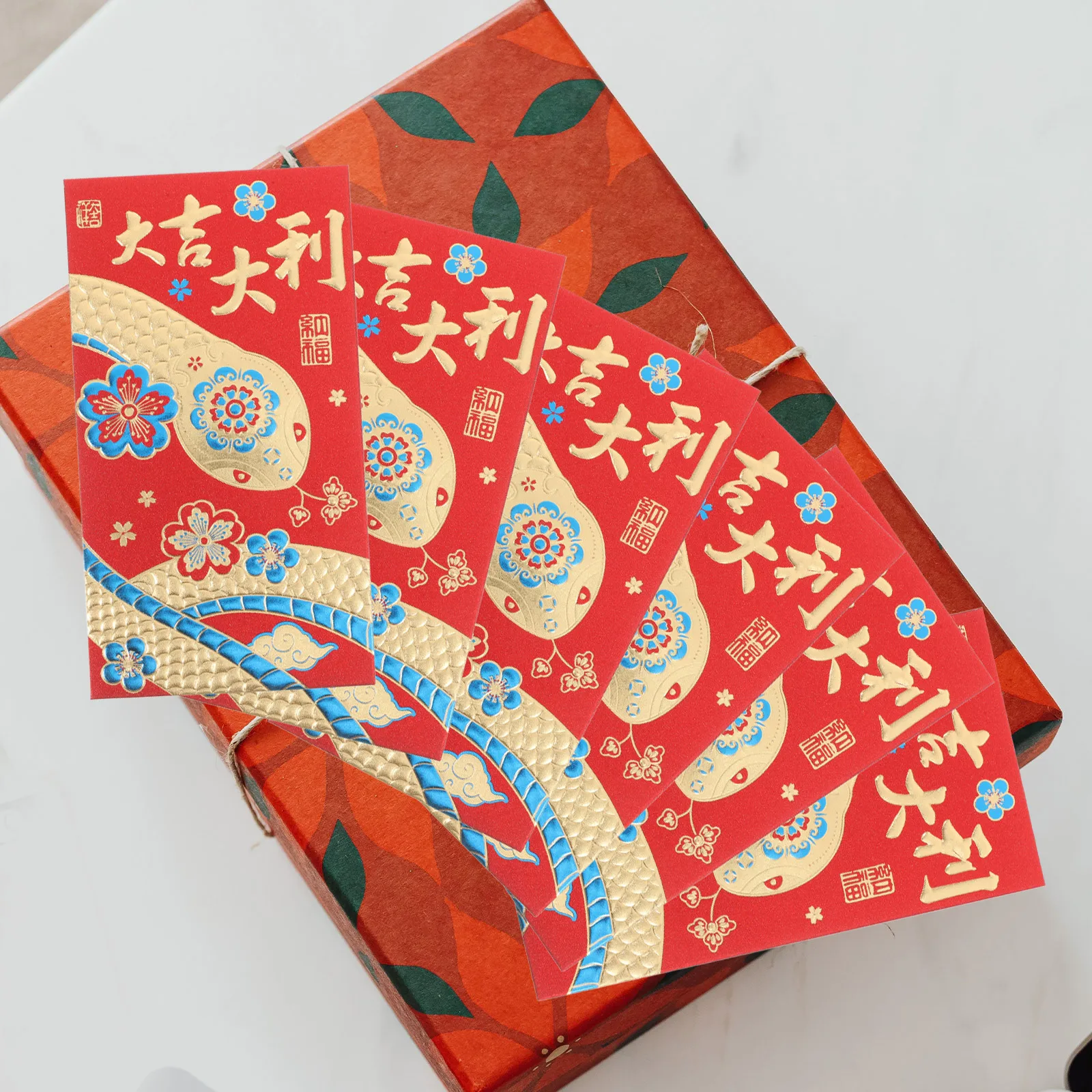 

12 Pcs Year of The Snake Red Packet Envelope Chinese New Envelopes Li Xi Hong Bao