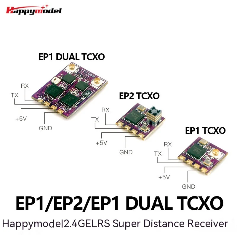 Happy Model 2.4g Elrs Ep1/ep2/ep1 Dual Tcxo Ultra Small Distance Receiver