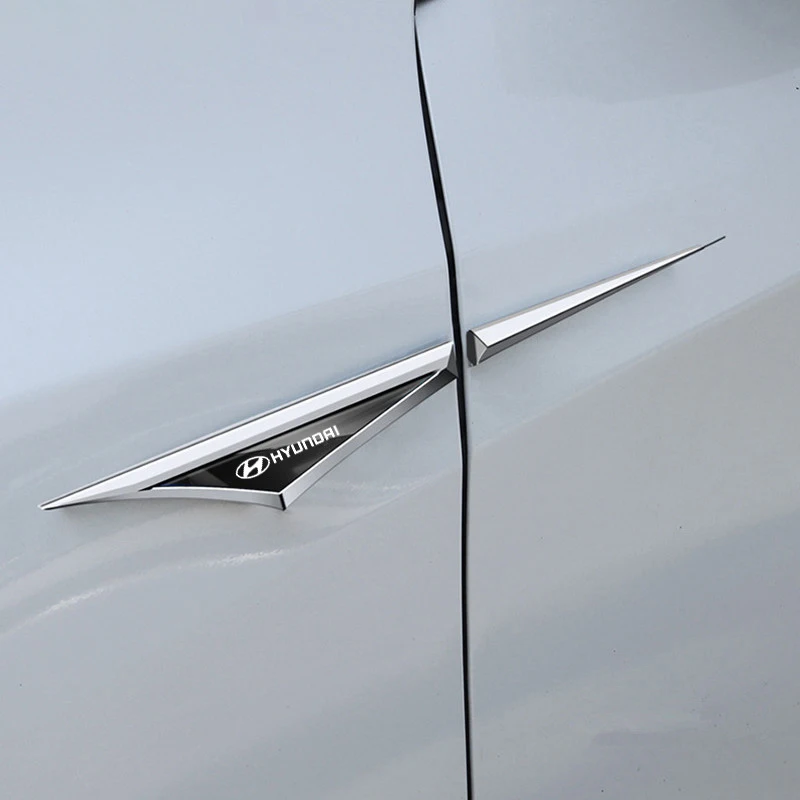 Car Side Badge Decal Fender Decorative Sticker For Hyundai HB20 KONA i20 i10 IONIQ Elantra Palisade Sonata Grandeur Accessories - view 2