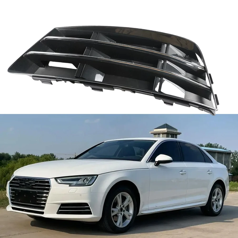 Left/Right Front Bumper Fog Light Grille Cover For Audi A4 B9 2016 2017 2018 8W0807681R 8W0807682R