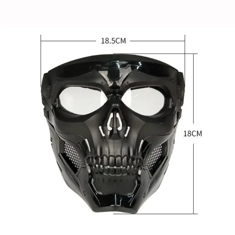 Cycling Colored Goggle  Windproof Full Face Mask  Skull Skeleton Mask  Paintball Game Tactical  Protection Helmet Mask