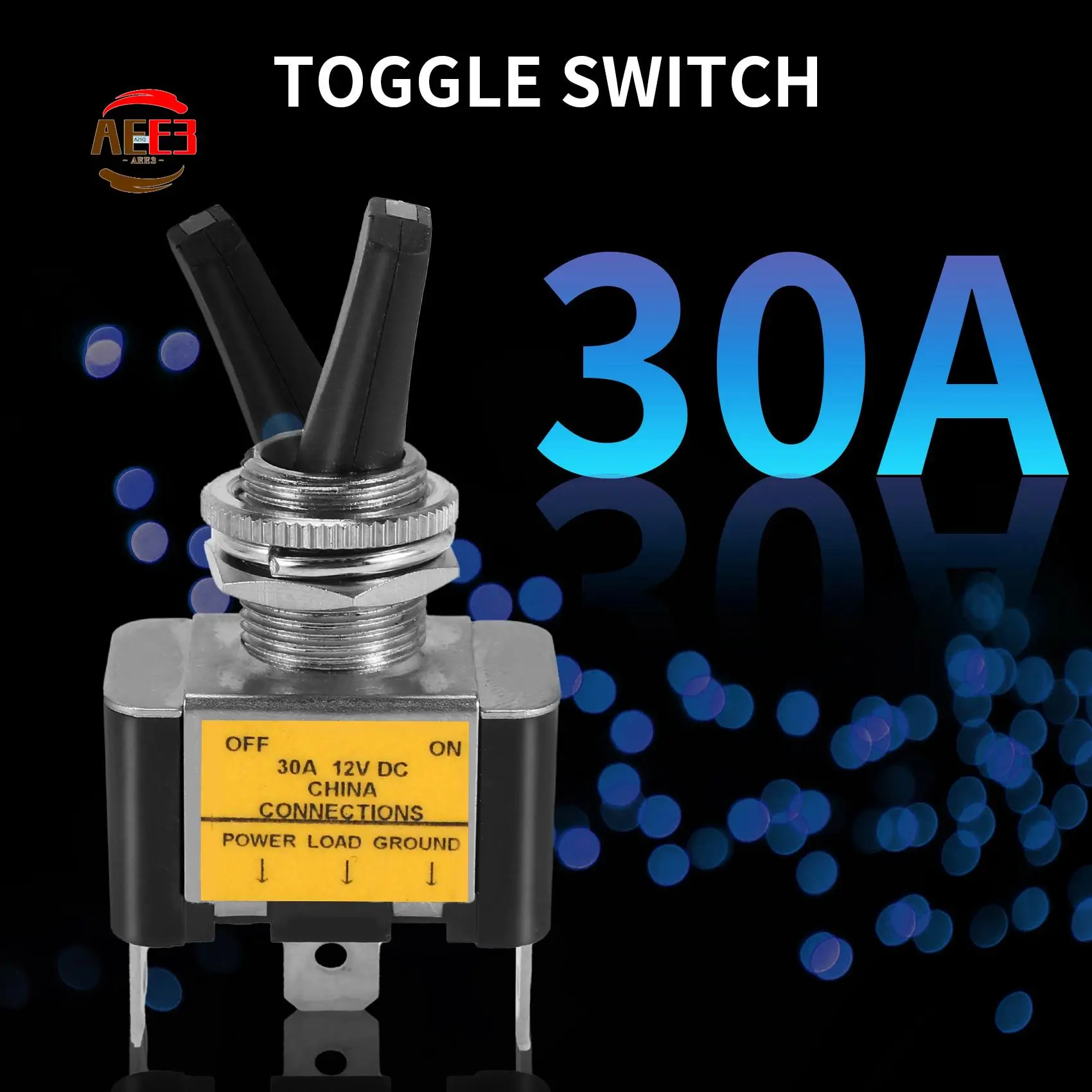 

AEE3-3PCS ON Off Кулисный тумблер с подсветкой 30A 12V DC SPST 2-позиционный 3-контактный синий светодиодный светильник проводной для автомобиля, лодки, автомобильной промышленности