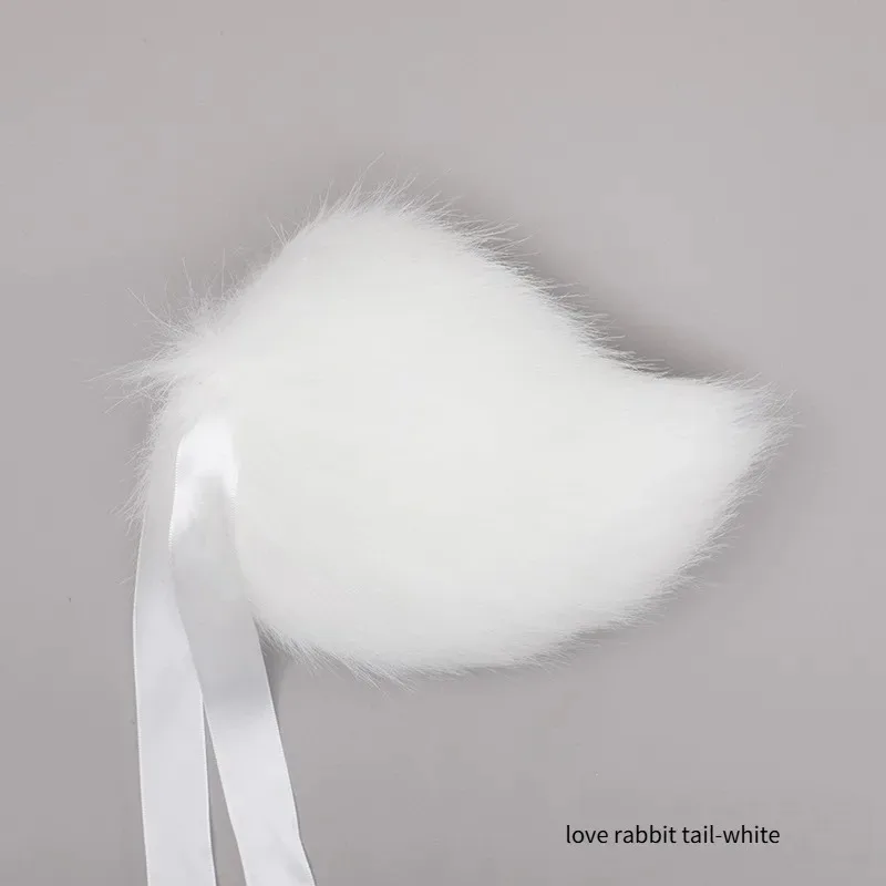 New! Cute Girls Plush Rabbit Tail Simulation Animal Tail Bunny Tail Women Cosplay Props Accessories