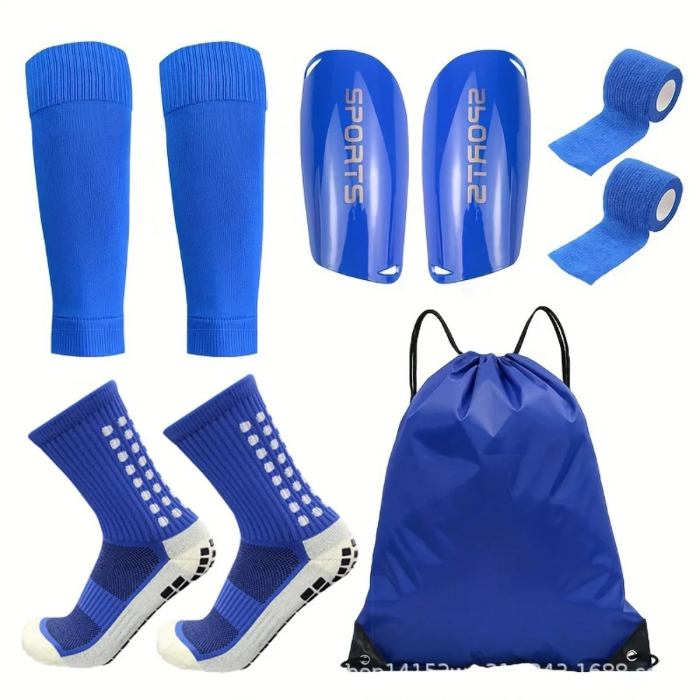 

5pcs/set Lightweight Soccer Shin Guards Comfortable Leg Protective Football Shin Pads Leg Cover Shock Absorbing Ankle Socks