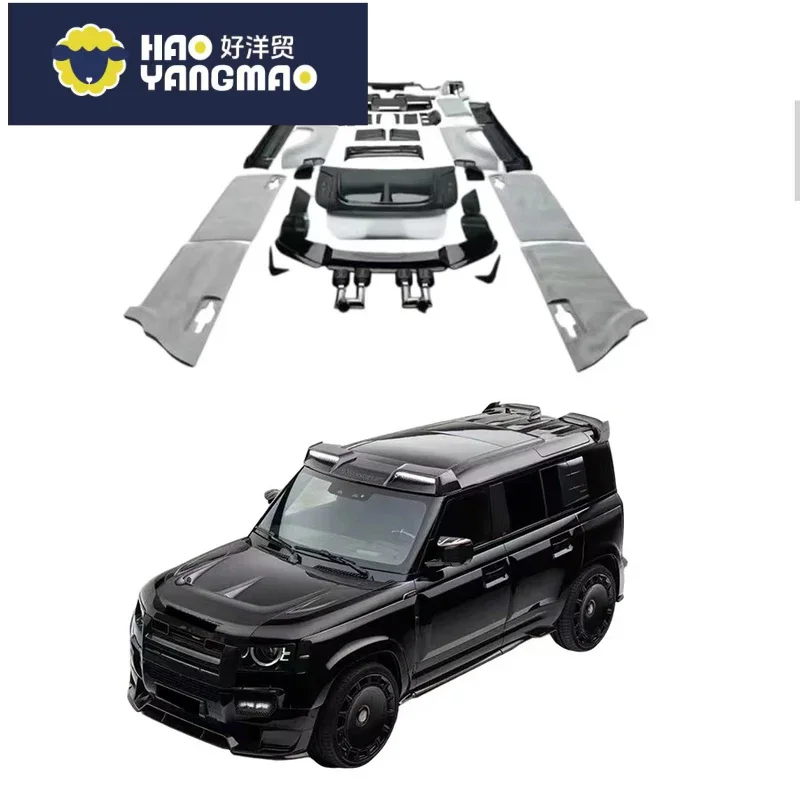 Suitable for Land Defender 90 110 130 Upgrade M Style Dry Carbon Fiber Wide Body Kit Front Bumpe