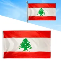 Lebanon Patches 90x150cm Creative Lebanese Flag 3x5FT Lebanese World Countries Flags Polyester Indoor Outdoor Hanging Flag