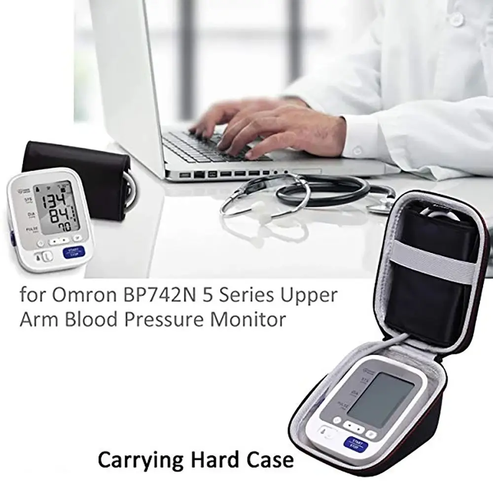 Portable Protective Case EVA Travel Storage Case Carrying Case for Omron Series Arm Blood Pressure Monitor