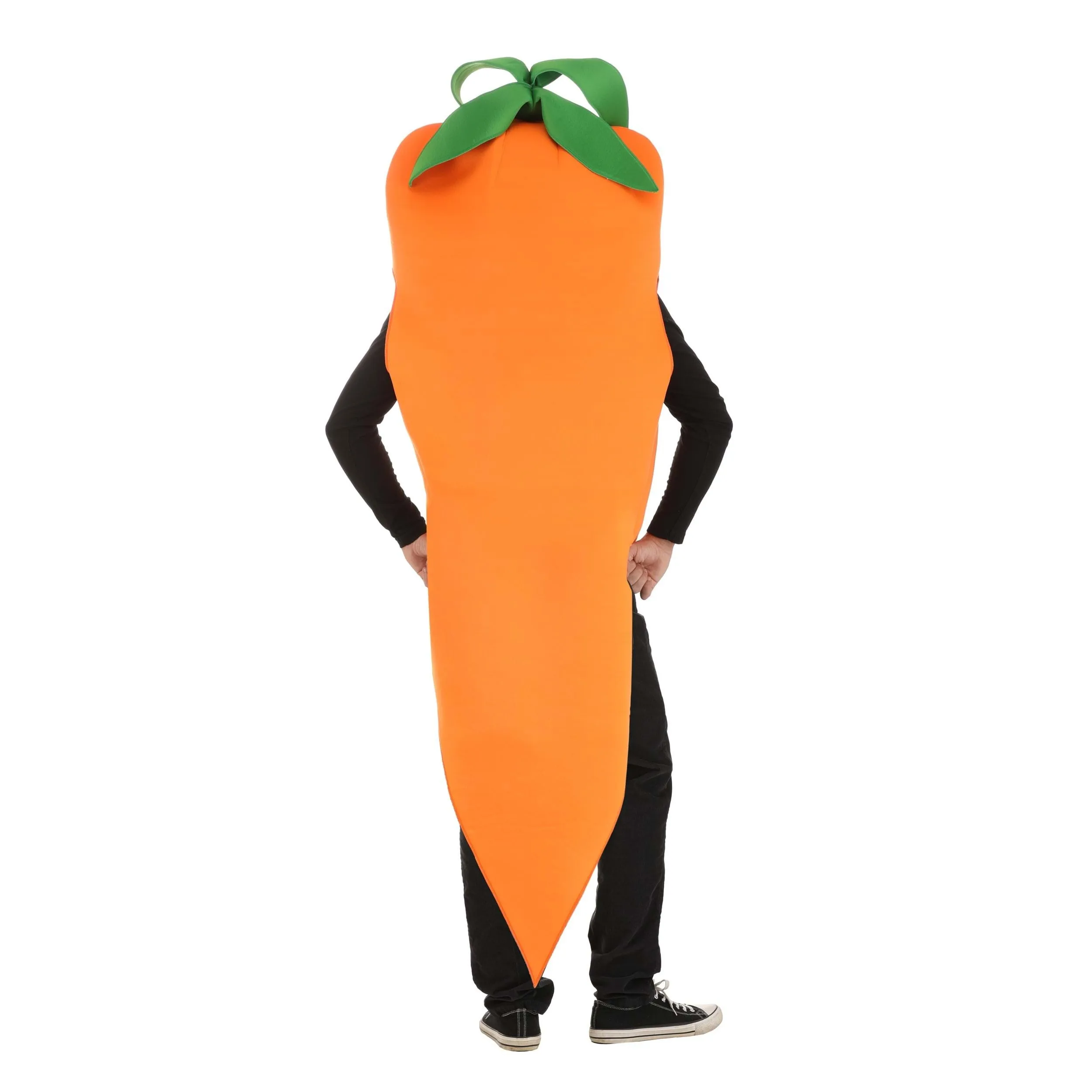 Men\'s Adult Carrot Costume Orange Vegetables and Food Outfits for Halloween Cosplay Funny Dres Up Set