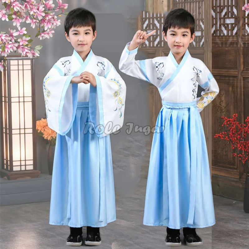 Chinese Hanfu Cosplay Costume For Child Boys Girls Traditional Schhool Opening Ceremony Kids Performance Outfits