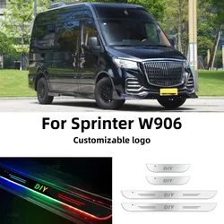 For Mercedes Benz Sprinter W906 W907 W910 Car Door Sill Light Customized Logo LED Welcome Threshold Pedal Lamp Accessories