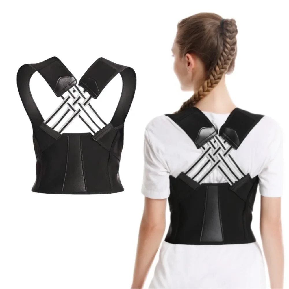 New Adjustable Adult Back Brace Posture Corrector Belt for Shoulder Full Back Support  Sitting Position Pain Relief Straightener