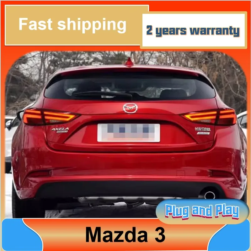 Car Styling for Mazda 3 Taillight 2014-2017 Mazda3 Tail Lamp Axela Rear DRL Fog Brake Turn Signal Reversing