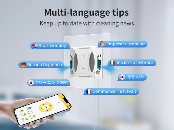 hit productAutomatic Window Cleaning Robot Large Water Tank Low Noise Intelligent Path Ultra Thin Body APP Controlled Household