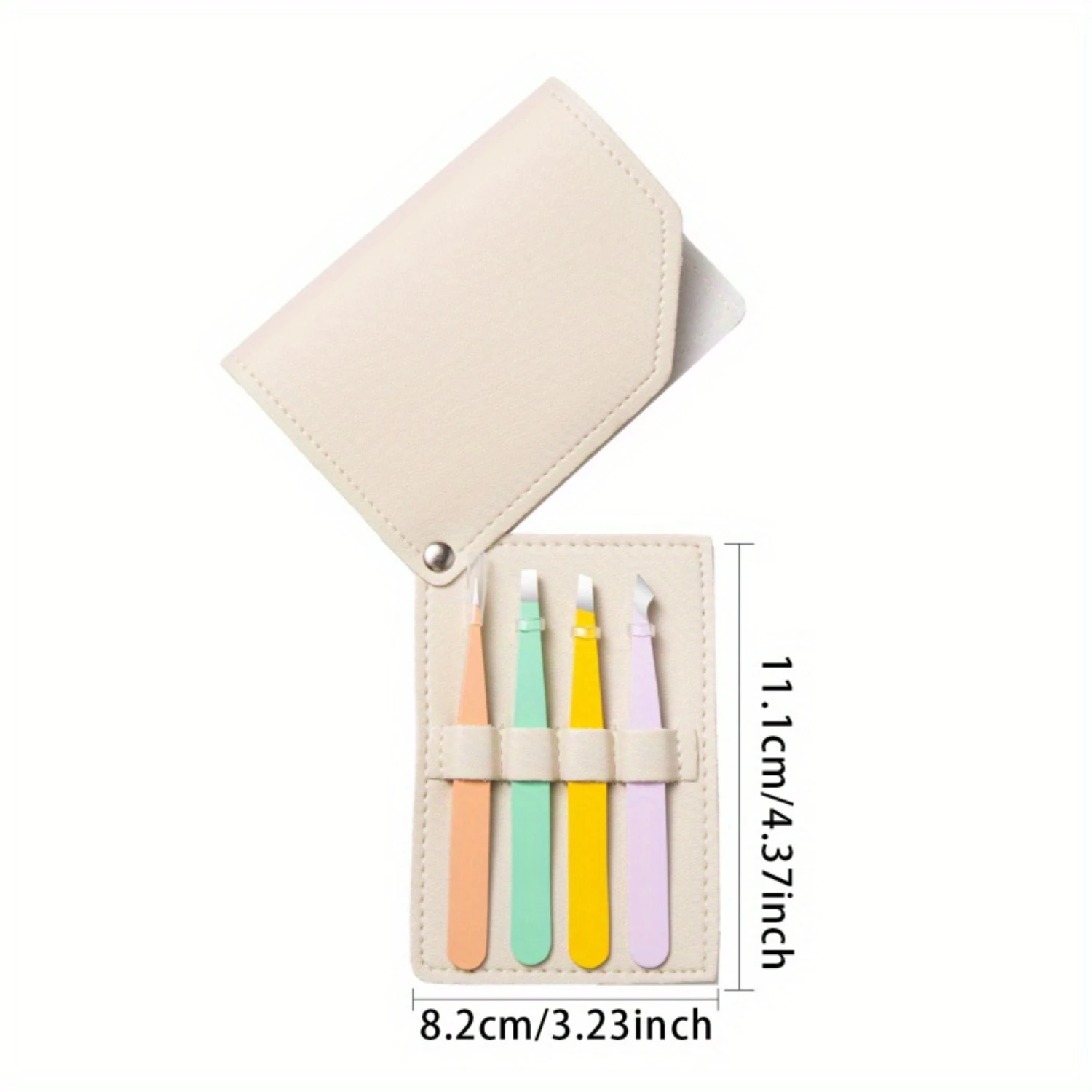 Precision Stainless Steel Tweezers Set For Men & Women - Multi-Functional Facial Hair, Eyebrow, Eyelash Extension & Makeup Tools