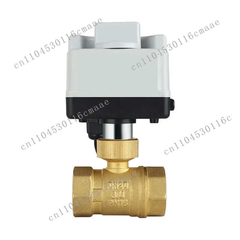 Suitable for manual integrated electric ball valve AC220V three-wire two-control tap water solar brass electric valve