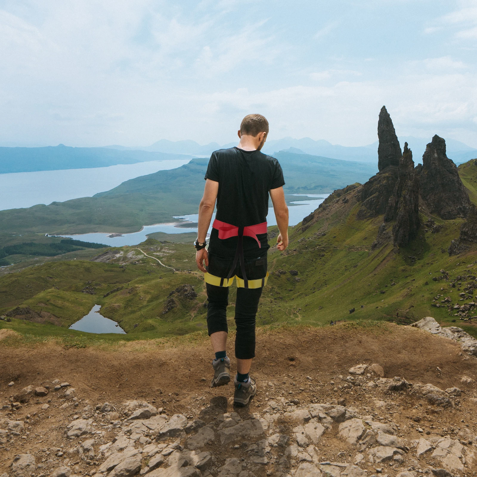 

Safety Belt One Size Fits All Reinforced Half Body Harness For Outdoor Mountaineering Tree Climbing Polyester