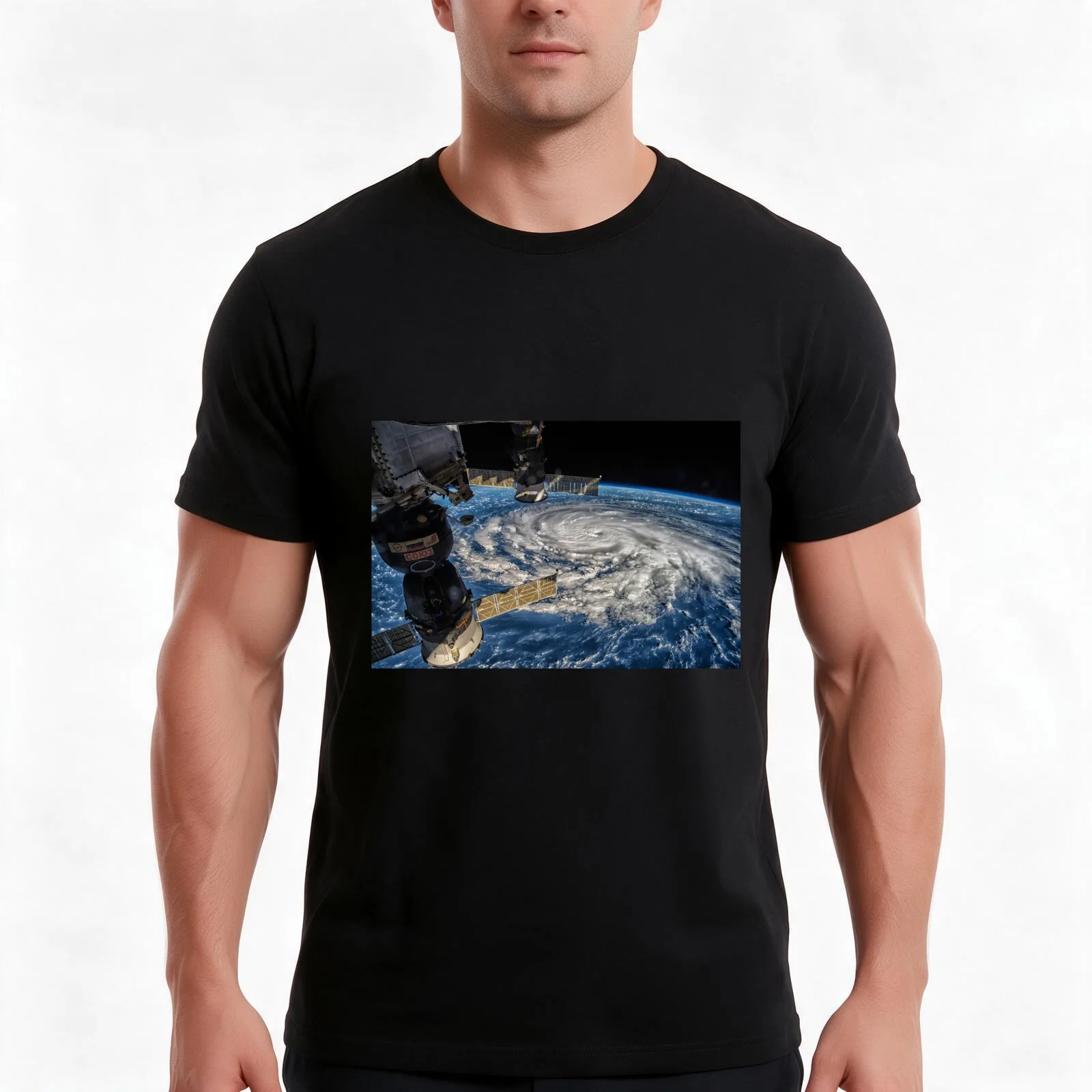 Hurricane Florence Seen From Space T-Shirt Summer Casual Cotton Tee Oversized Streetwear Tops Vintage Graphic Print