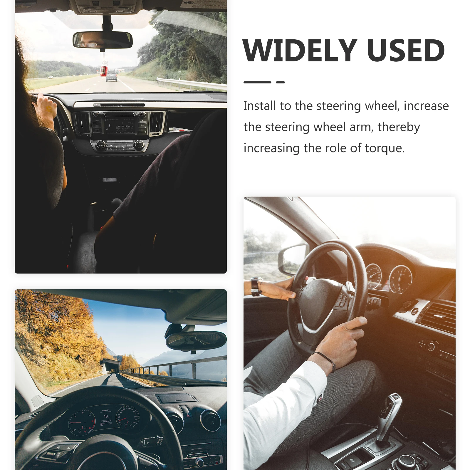 

Steering Wheel Booster Environmentally Friendly ABS Material Knob Enhance Safety Comfort Easy Installation Durable For Car