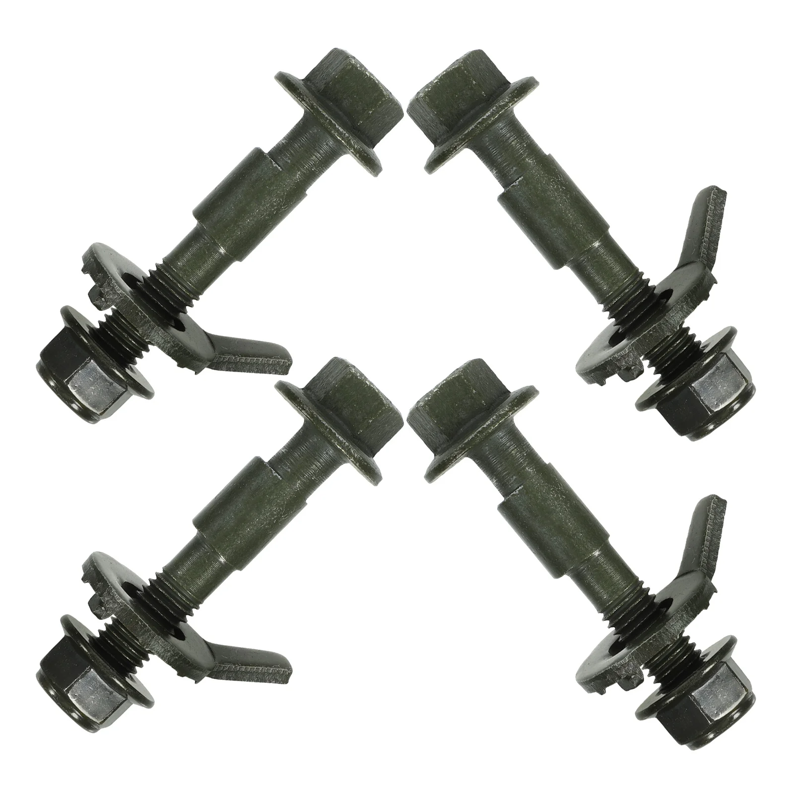 

4 Pcs 10.9 Grade Bolts for Four Wheel Alignment Black Steel Vehicle Cam Bolt Kit Adjustable Correction Engine