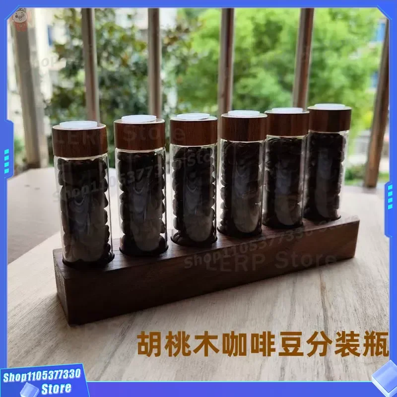 Single Tube Coffee Bean Storage Bottle with Check Valve Small Sub packaging Test Tube Display Tank Sealing Container for Home