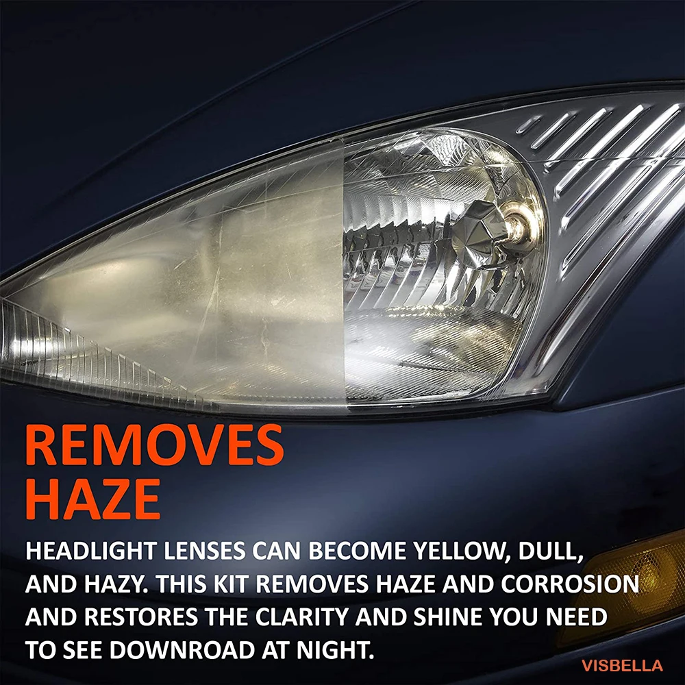 Car Headlight Restoration Polishing Kits Chemical Brightener Headlamp Repair Light Lens Polisher Cleaning Paste Refurbish Tool