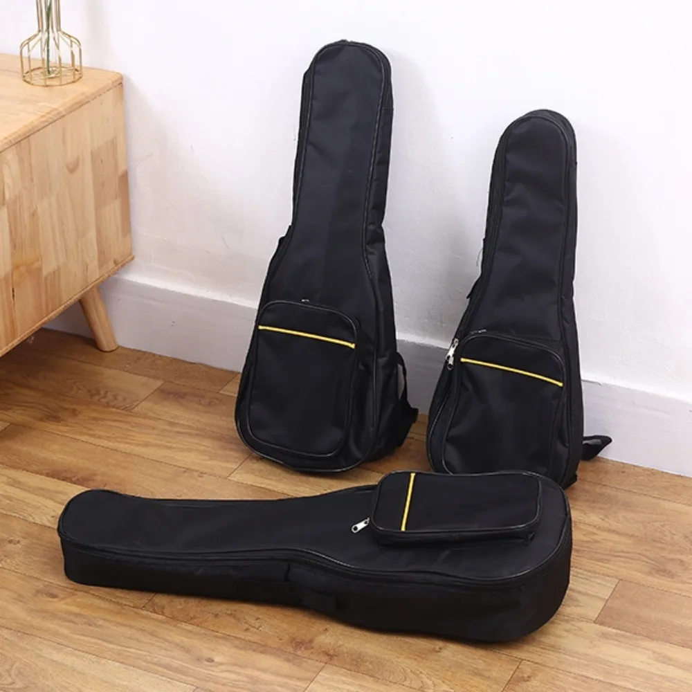 21/23/26 Inch Ukulele Backpack Double Shoulder Straps Sponge Padded Mini Guitar Bag Adjustable Straps Oxford Fabric