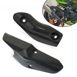 Carbon Fiber Motorcycle Exhaust Pipe Heat Shield Cover Fit For ZX4R ZX4RR ZX-4R ZX-4RR ZX 4R ZX 4RR 2023 2024