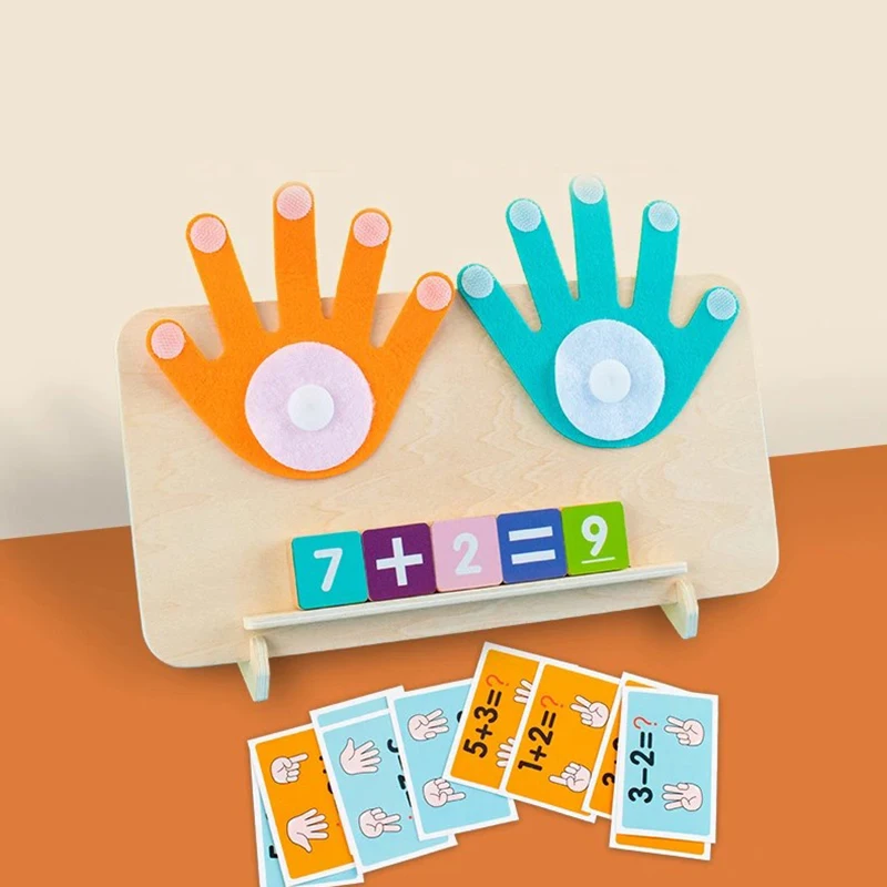 Finger Counting Math Toys For Toddler Montessori Educational Learning Number Blocks Toy Arithmetic Teaching Aids Kids Gift