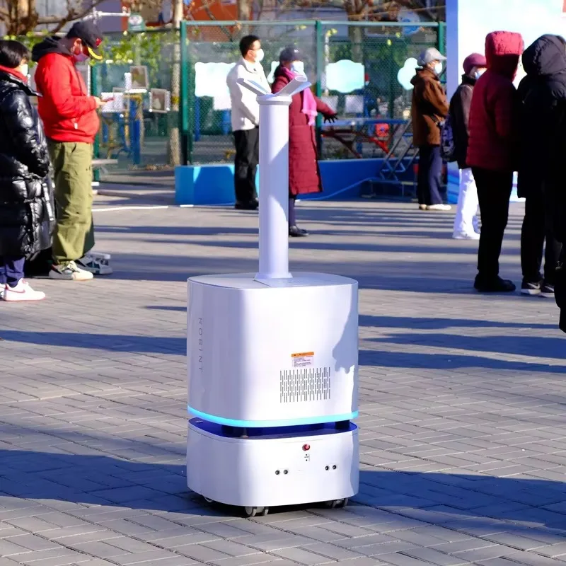 Smart Pulsed Light Atomizing Robot China Latest for Commercial Lab Disinfection High Efficiency Navigation Custom