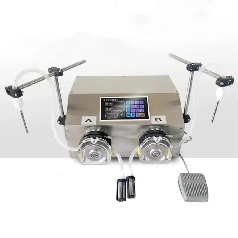 Upgrade D53B Double Head Automatic Liquid Filling Machine Glue Solvent Ink Essential Oil Manual Dividing Machine